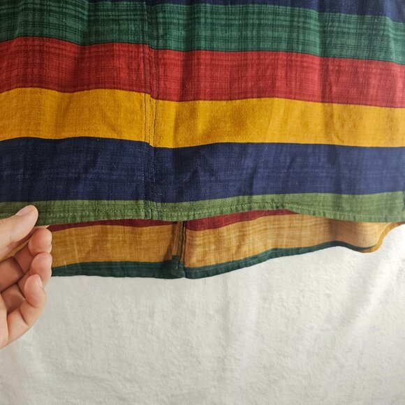 Emery Rose Multicolor Top Shirt Striped Size L Fall Autumn Colors Round Neck - Picture 5 of 9